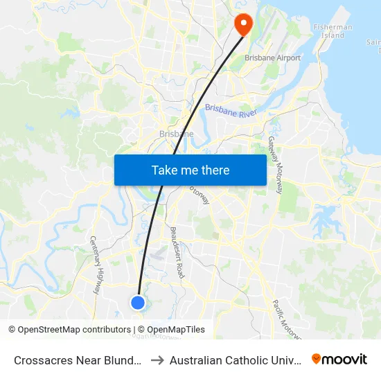 Crossacres Near Blunder Rd to Australian Catholic University map