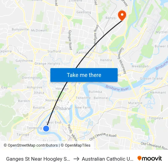 Ganges St Near Hoogley St, Stop 13 to Australian Catholic University map