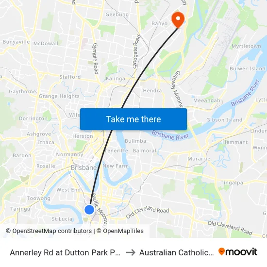 Annerley Rd at Dutton Park Primary, Stop 10 to Australian Catholic University map