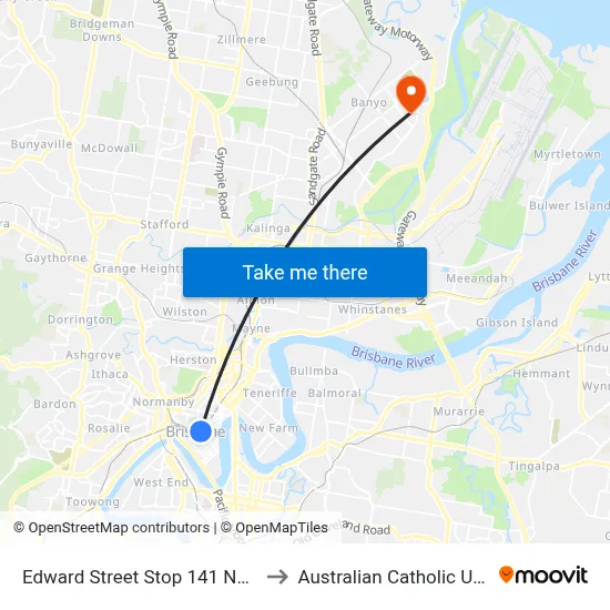 Edward Street Stop 141 Near Ann St to Australian Catholic University map