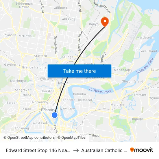 Edward Street Stop 146 Near Margaret St to Australian Catholic University map