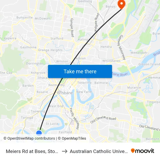 Meiers Rd at Bses, Stop 42 to Australian Catholic University map