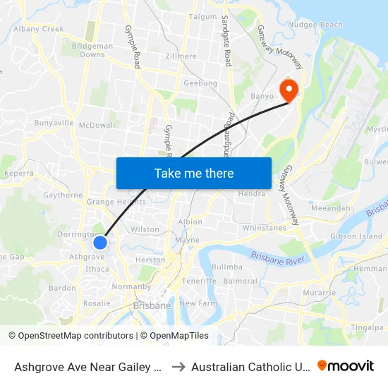 Ashgrove Ave Near Gailey St, Stop 24 to Australian Catholic University map