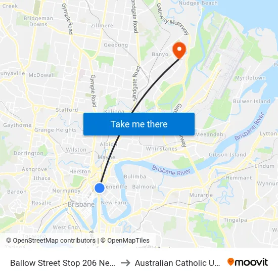 Ballow Street Stop 206 Near Ann St to Australian Catholic University map