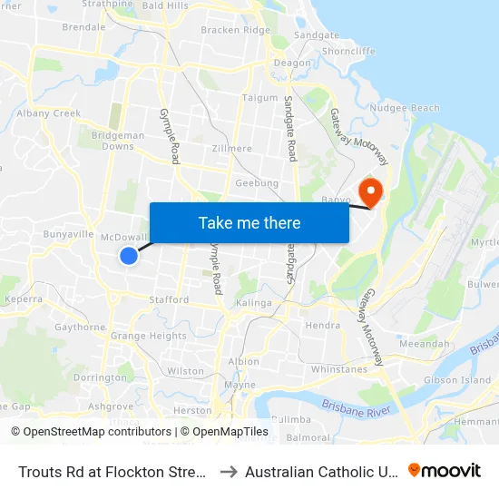 Trouts Rd at Flockton Street, Stop 43 to Australian Catholic University map