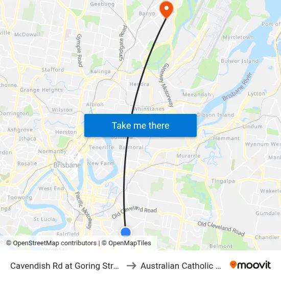 Cavendish Rd at Goring Street, Stop 34 to Australian Catholic University map