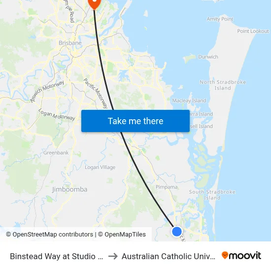 Binstead Way at Studio Drive to Australian Catholic University map