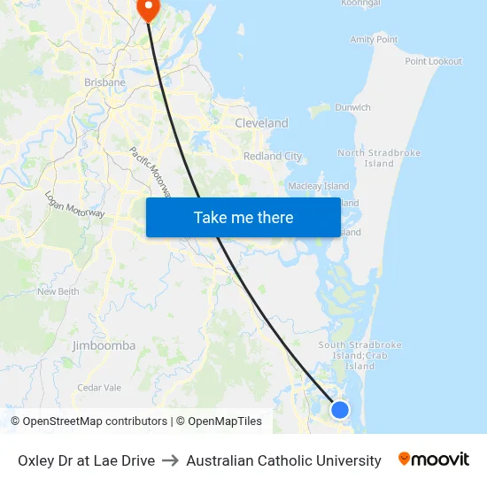 Oxley Dr at Lae Drive to Australian Catholic University map