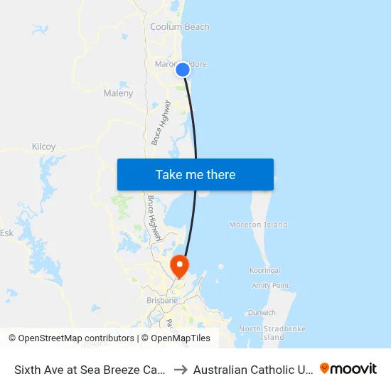 Sixth Ave at Sea Breeze Caravan Park to Australian Catholic University map