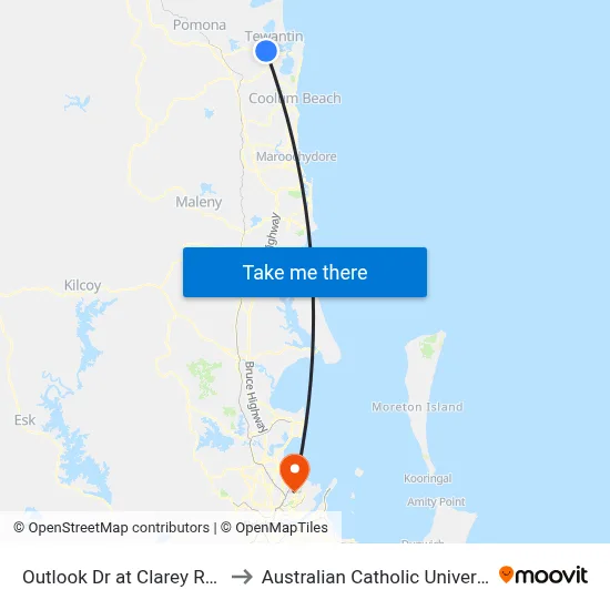 Outlook Dr at Clarey Road to Australian Catholic University map