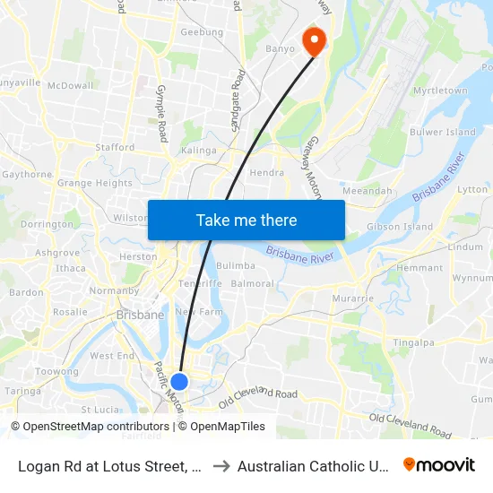 Logan Rd at Lotus Street, Stop 10a to Australian Catholic University map