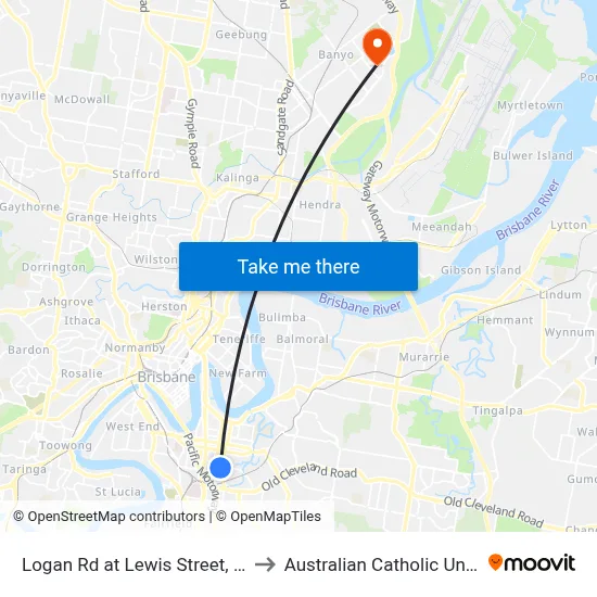 Logan Rd at Lewis Street, Stop 11 to Australian Catholic University map
