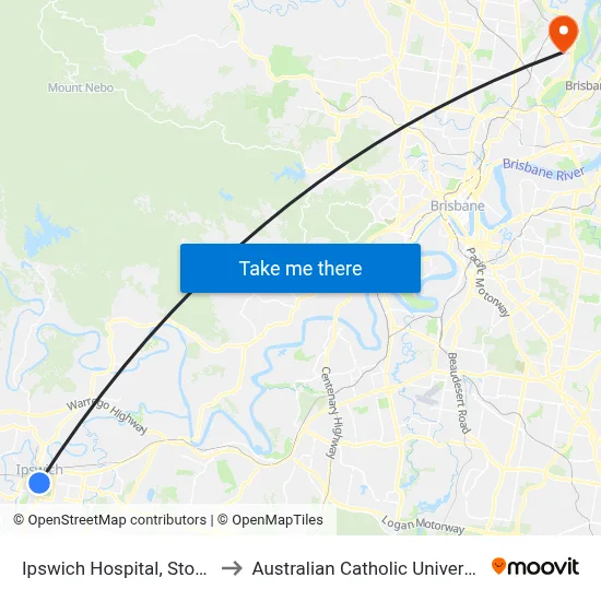 Ipswich Hospital, Stop C to Australian Catholic University map