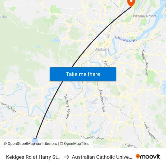 Keidges Rd at Harry Street to Australian Catholic University map