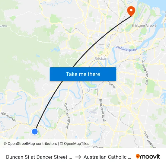 Duncan St at Dancer Street Hail 'N' Ride to Australian Catholic University map