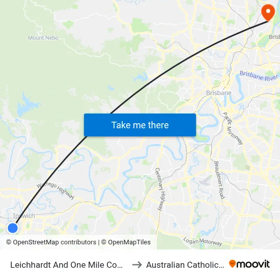 Leichhardt And One Mile Community Centre to Australian Catholic University map