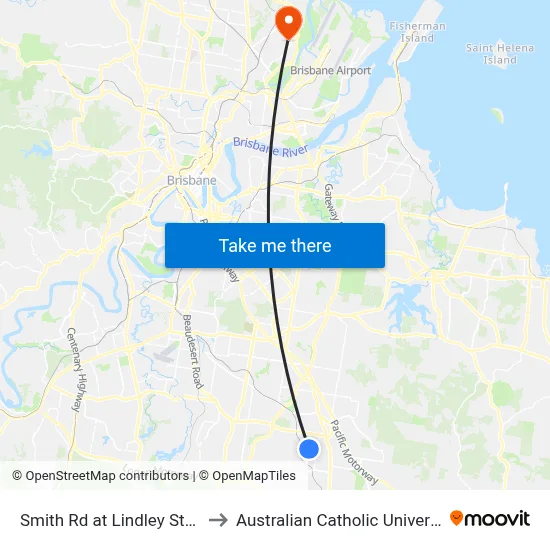 Smith Rd at Lindley Street to Australian Catholic University map