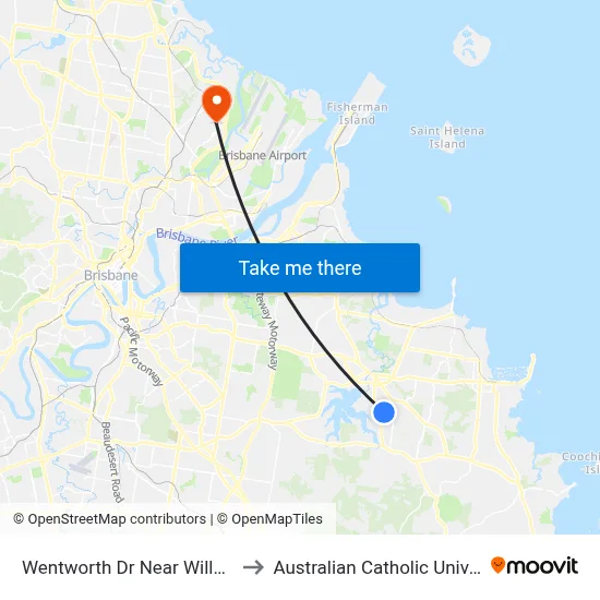 Wentworth Dr Near Wills Lane to Australian Catholic University map