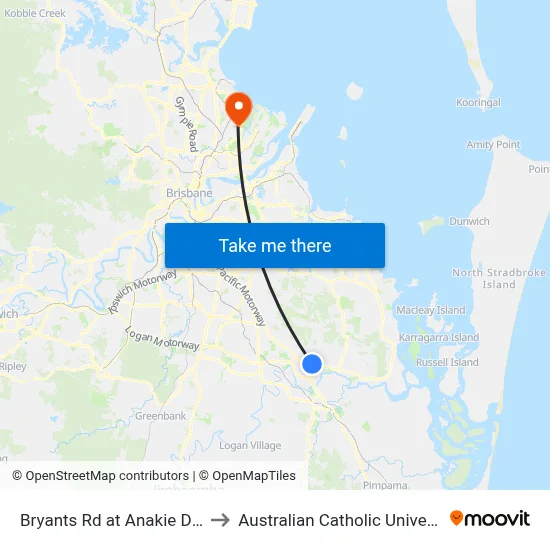Bryants Rd at Anakie Drive to Australian Catholic University map