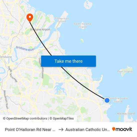 Point O'Halloran Rd Near Orana St to Australian Catholic University map