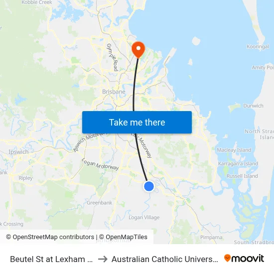 Beutel St at Lexham St to Australian Catholic University map