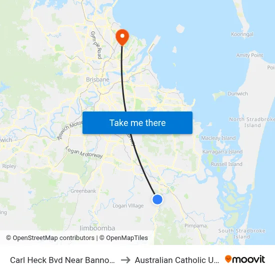 Carl Heck Bvd Near Bannockburn Rd to Australian Catholic University map