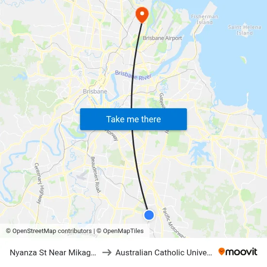 Nyanza St Near Mikaga Ct to Australian Catholic University map