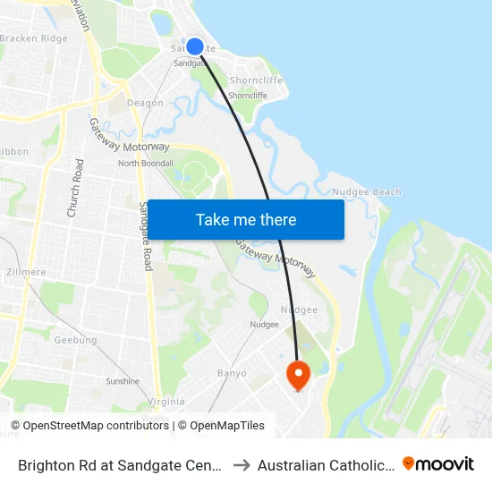 Brighton Rd at Sandgate Central, Stop 34/33 to Australian Catholic University map