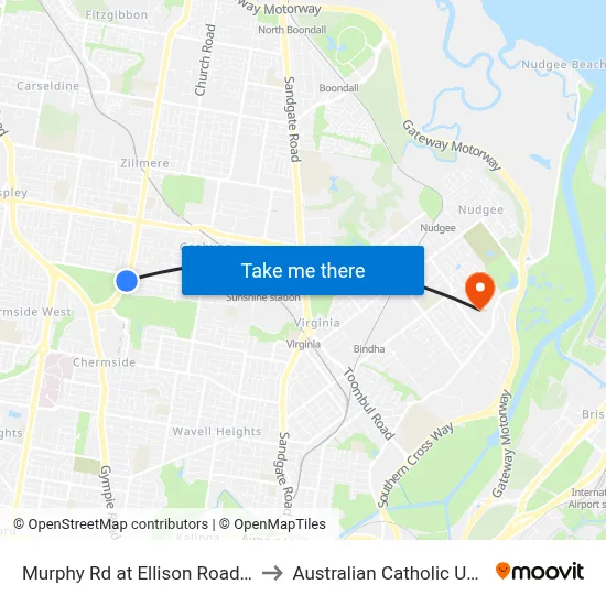 Murphy Rd at Ellison Road, Stop 41 to Australian Catholic University map