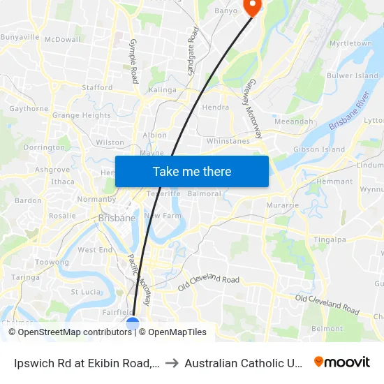 Ipswich Rd at Ekibin Road, Stop 23 to Australian Catholic University map