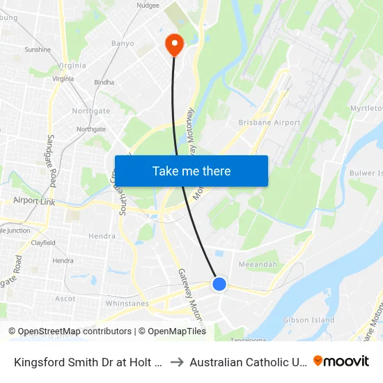 Kingsford Smith Dr at Holt St, Stop 43 to Australian Catholic University map