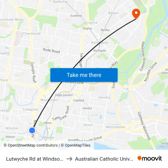 Lutwyche Rd at Windsor Rail to Australian Catholic University map