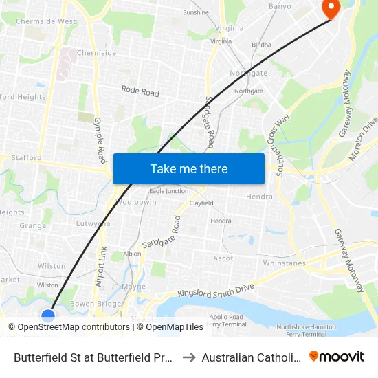 Butterfield St at Butterfield Preschool, Stop 11a to Australian Catholic University map