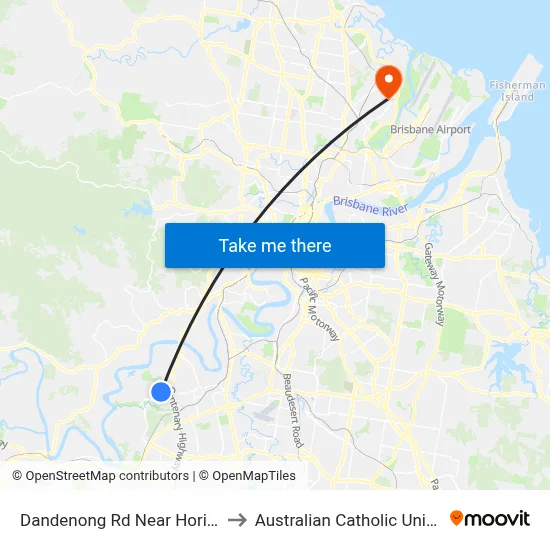 Dandenong Rd Near Horizon Dr to Australian Catholic University map