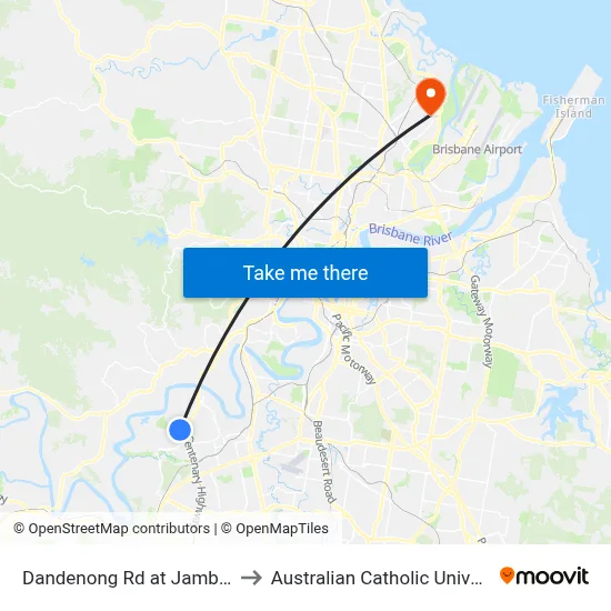 Dandenong Rd at Jamboree to Australian Catholic University map