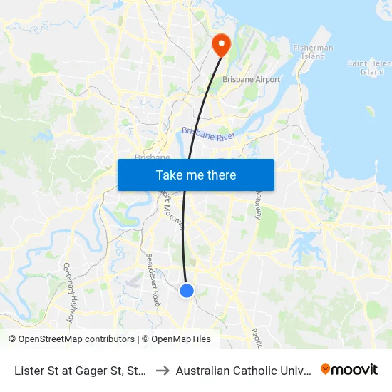 Lister St at Gager St, Stop 77 to Australian Catholic University map