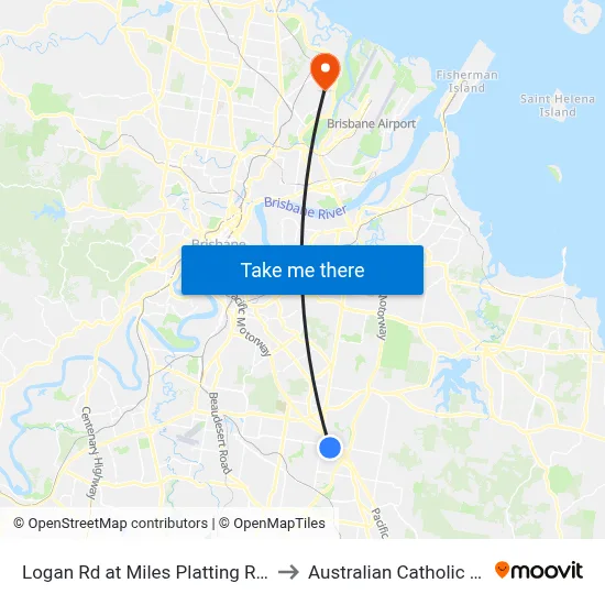 Logan Rd at Miles Platting Road, Stop 82 to Australian Catholic University map