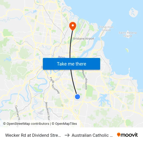 Wecker Rd at Dividend Street, Stop 64a to Australian Catholic University map