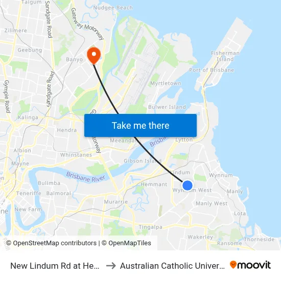 New Lindum Rd at Health to Australian Catholic University map