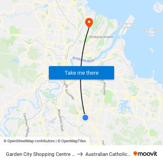 Garden City Shopping Centre Station, Stop E to Australian Catholic University map