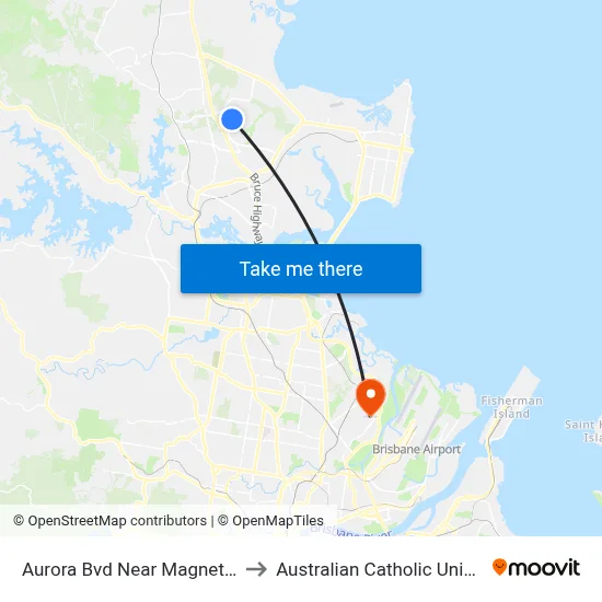 Aurora Bvd Near Magnetic Tce to Australian Catholic University map