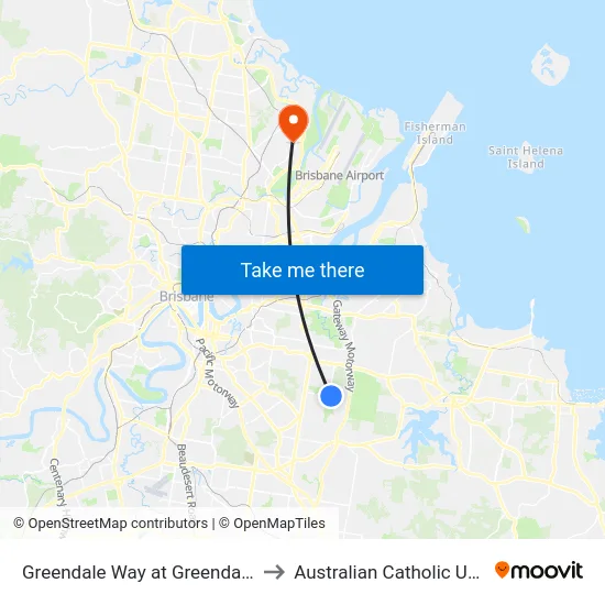Greendale Way at Greendale Village to Australian Catholic University map