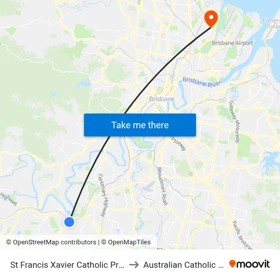 St Francis Xavier Catholic Primary School to Australian Catholic University map
