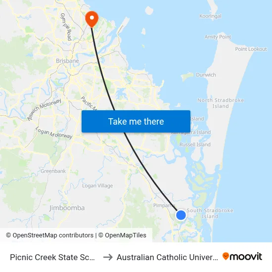 Picnic Creek State School to Australian Catholic University map