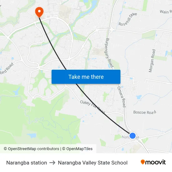 Narangba station to Narangba Valley State School map