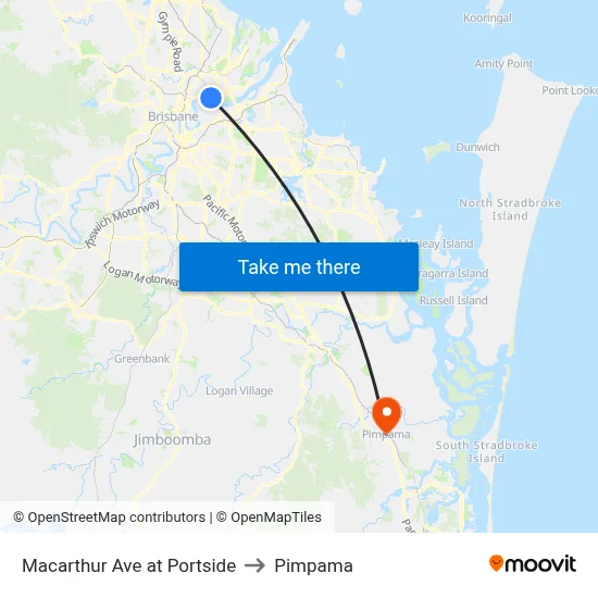 Macarthur Ave at Portside to Pimpama map