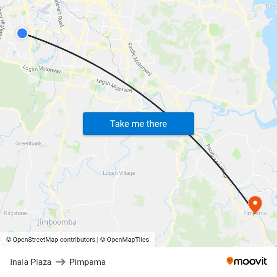 Inala Plaza to Pimpama map