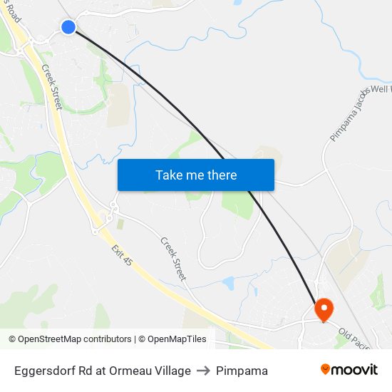 Eggersdorf Rd at Ormeau Village to Pimpama map