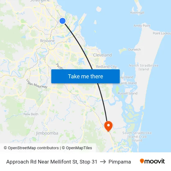 Approach Rd Near Mellifont St, Stop 31 to Pimpama map