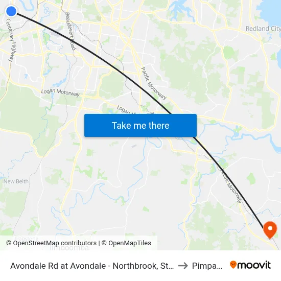 Avondale Rd at Avondale - Northbrook, Stop 60 to Pimpama map